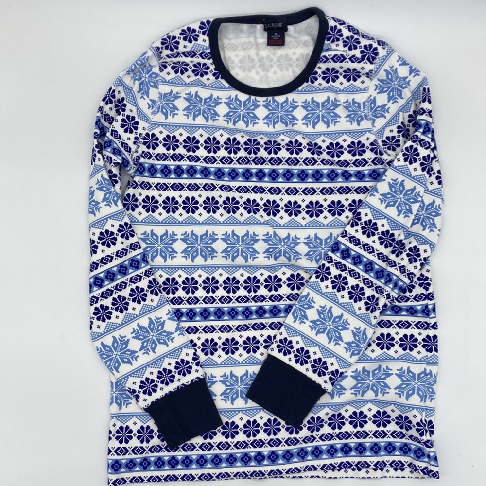 EUC womens j crew M holiday pajama top